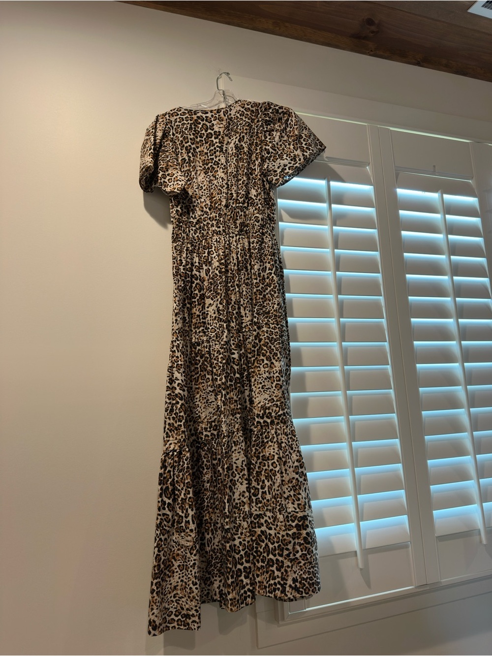 Anthropologie Leopard Print Maxi Dress - Brown, Black - Picture 2 of 3